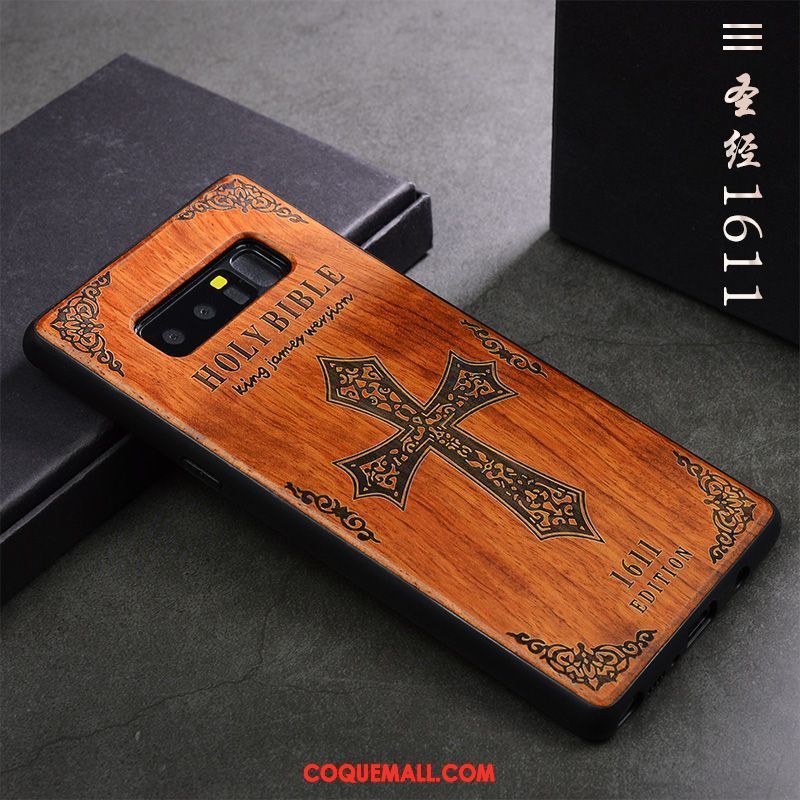 Étui Samsung Galaxy Note 8 Personnalité Vintage Tendance, Coque Samsung Galaxy Note 8 Protection Incassable Braun