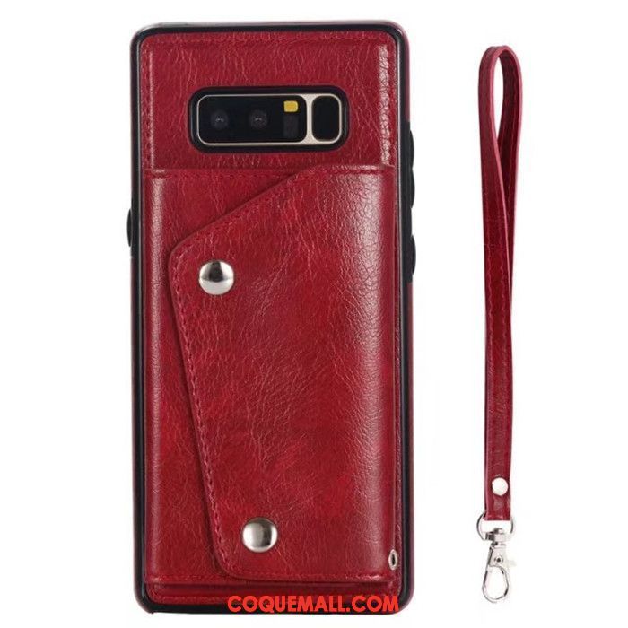 Étui Samsung Galaxy Note 8 Portefeuille Carte Étoile, Coque Samsung Galaxy Note 8 Étui En Cuir Or Rose