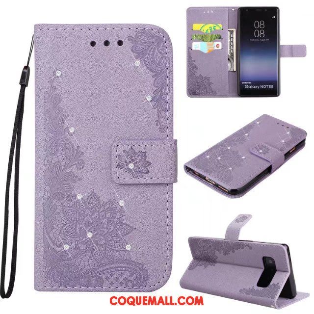 Étui Samsung Galaxy Note 8 Protection Étui En Cuir Étoile, Coque Samsung Galaxy Note 8 Portefeuille Carte