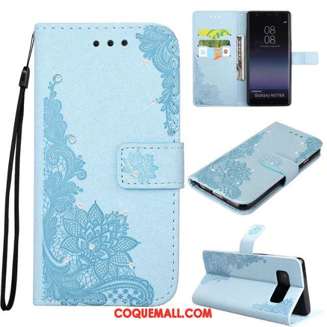 Étui Samsung Galaxy Note 8 Protection Étui En Cuir Étoile, Coque Samsung Galaxy Note 8 Portefeuille Carte