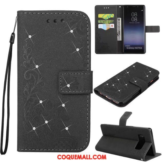 Étui Samsung Galaxy Note 8 Protection Étui En Cuir Étoile, Coque Samsung Galaxy Note 8 Portefeuille Carte