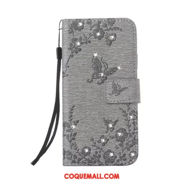 Étui Samsung Galaxy Note 8 Rouge Protection Strass, Coque Samsung Galaxy Note 8 Étoile Étui En Cuir