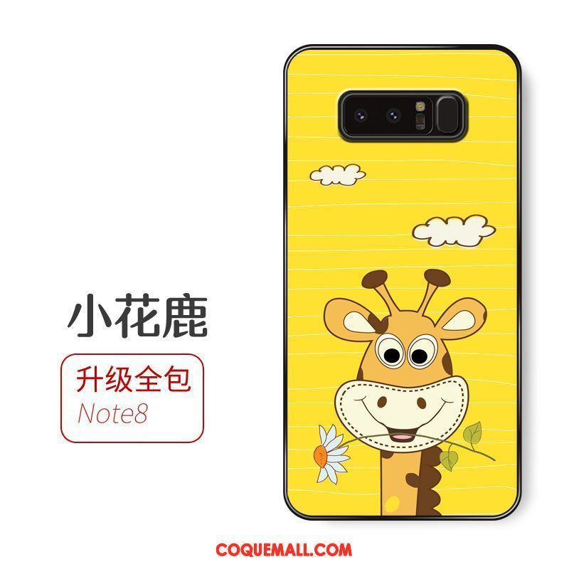 Étui Samsung Galaxy Note 8 Silicone Jaune Téléphone Portable, Coque Samsung Galaxy Note 8 Fluide Doux Créatif