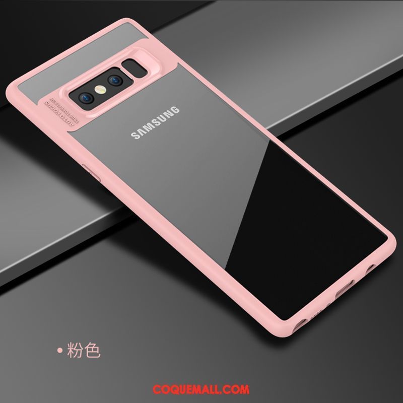 Étui Samsung Galaxy Note 8 Silicone Étoile Transparent, Coque Samsung Galaxy Note 8 Noir Très Mince