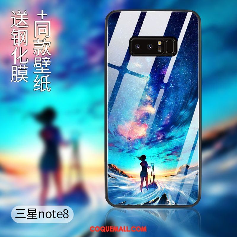 Étui Samsung Galaxy Note 8 Tout Compris Verre Protection, Coque Samsung Galaxy Note 8 Étoile Incassable