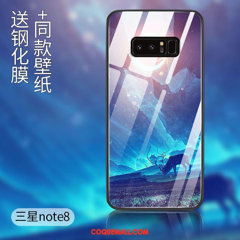 Étui Samsung Galaxy Note 8 Tout Compris Verre Protection, Coque Samsung Galaxy Note 8 Étoile Incassable