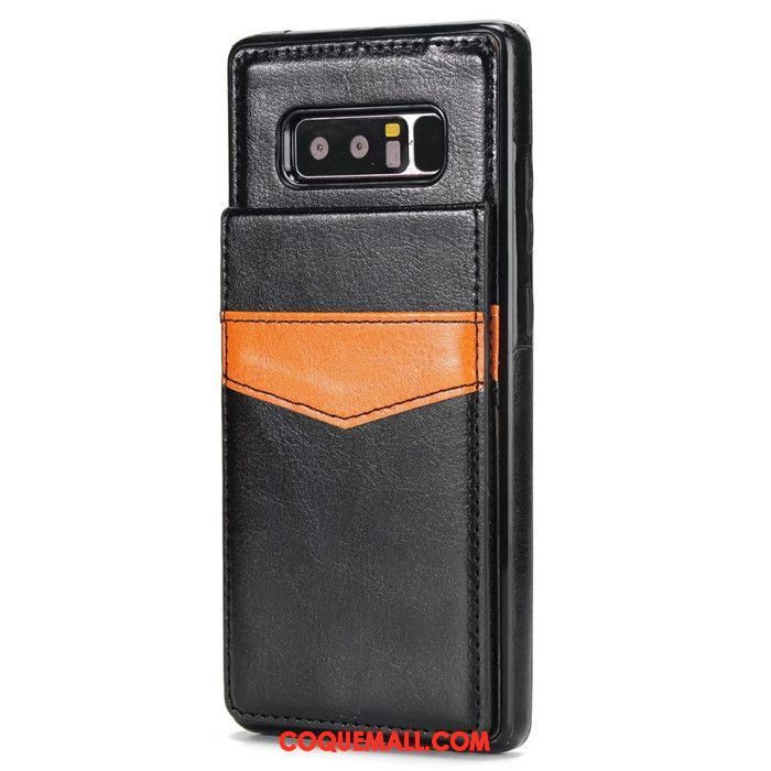 Étui Samsung Galaxy Note 8 Tout Compris Étui En Cuir Incassable, Coque Samsung Galaxy Note 8 Bleu Carte