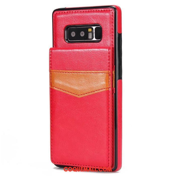 Étui Samsung Galaxy Note 8 Tout Compris Étui En Cuir Incassable, Coque Samsung Galaxy Note 8 Bleu Carte