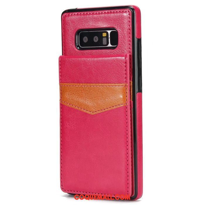 Étui Samsung Galaxy Note 8 Tout Compris Étui En Cuir Incassable, Coque Samsung Galaxy Note 8 Bleu Carte