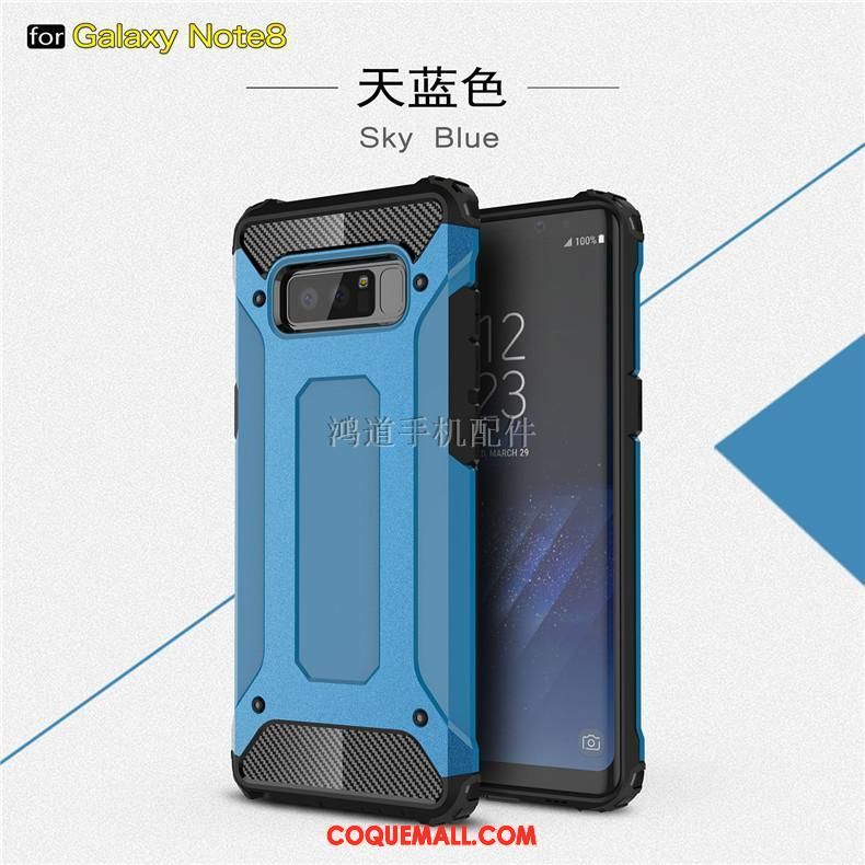 Étui Samsung Galaxy Note 8 Trois Défenses Difficile Créatif, Coque Samsung Galaxy Note 8 Bleu Étoile