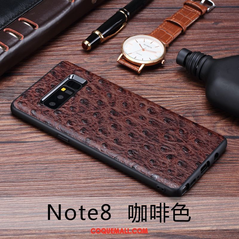 Étui Samsung Galaxy Note 8 Téléphone Portable Cuir Véritable Très Mince, Coque Samsung Galaxy Note 8 Créatif Personnalité