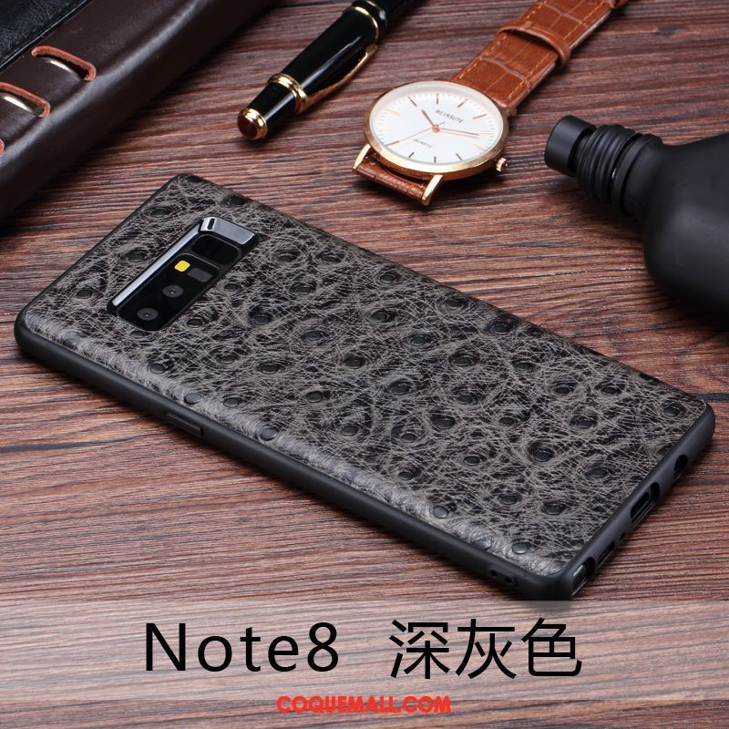 Étui Samsung Galaxy Note 8 Téléphone Portable Cuir Véritable Très Mince, Coque Samsung Galaxy Note 8 Créatif Personnalité