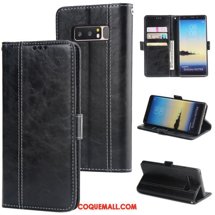 Étui Samsung Galaxy Note 8 Étui En Cuir Fluide Doux Protection, Coque Samsung Galaxy Note 8 Clamshell Incassable