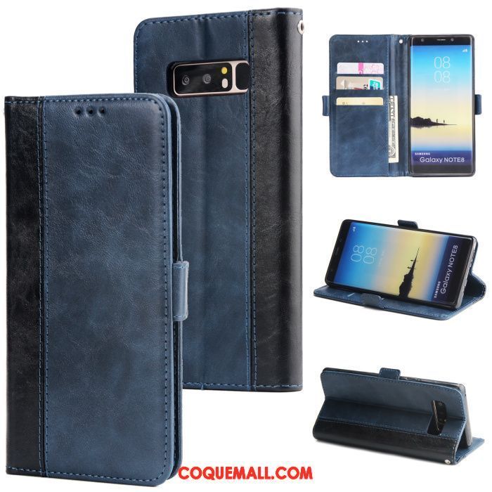 Étui Samsung Galaxy Note 8 Étui En Cuir Fluide Doux Protection, Coque Samsung Galaxy Note 8 Clamshell Incassable