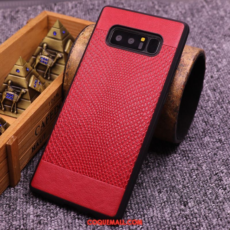 Étui Samsung Galaxy Note 8 Étui En Cuir Incassable Étoile, Coque Samsung Galaxy Note 8 Tout Compris Fluide Doux Braun