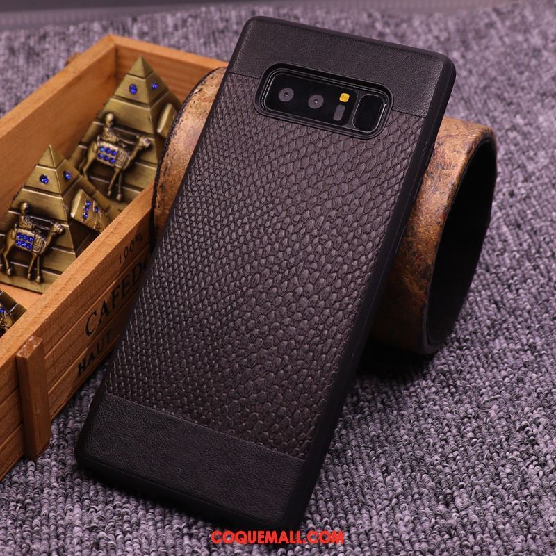 Étui Samsung Galaxy Note 8 Étui En Cuir Incassable Étoile, Coque Samsung Galaxy Note 8 Tout Compris Fluide Doux Braun