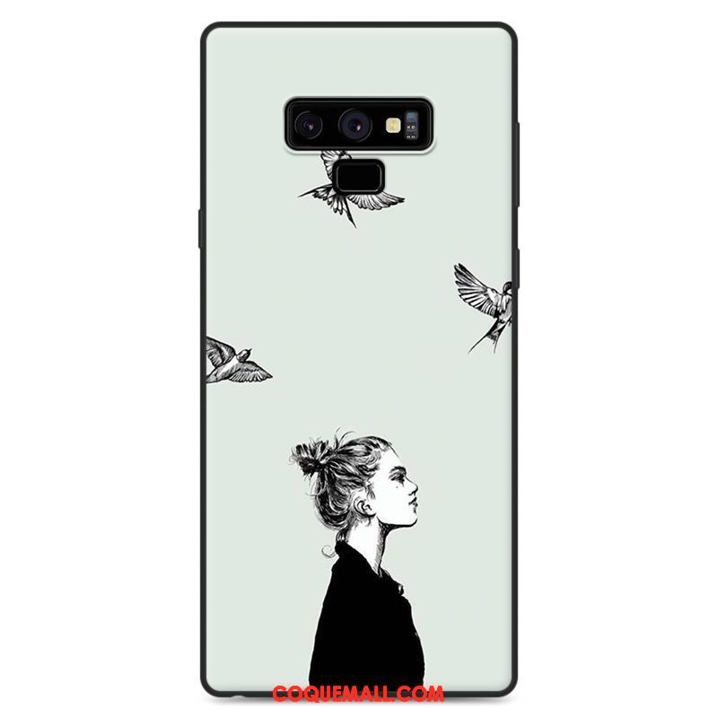 Étui Samsung Galaxy Note 9 Amoureux Fluide Doux Dessin Animé, Coque Samsung Galaxy Note 9 Jaune Étoile