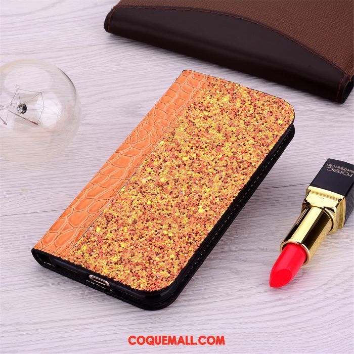 Étui Samsung Galaxy Note 9 Blanc Strass Protection, Coque Samsung Galaxy Note 9 Or Incassable