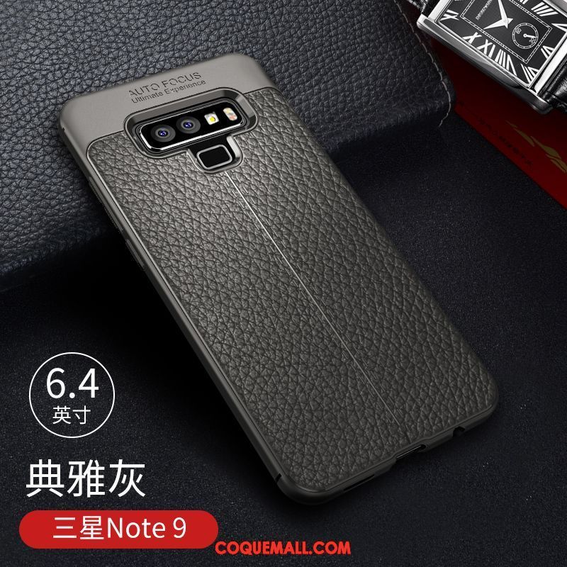 Étui Samsung Galaxy Note 9 Business Gris Téléphone Portable, Coque Samsung Galaxy Note 9 Protection Tout Compris