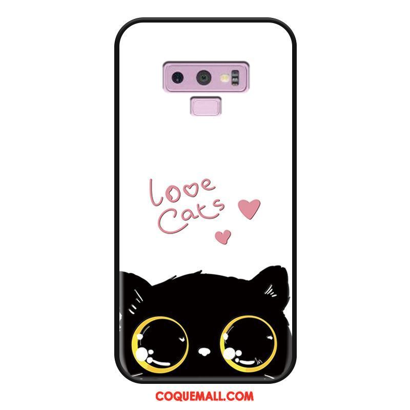 Étui Samsung Galaxy Note 9 Charmant Simple Chat, Coque Samsung Galaxy Note 9 Amoureux Grand