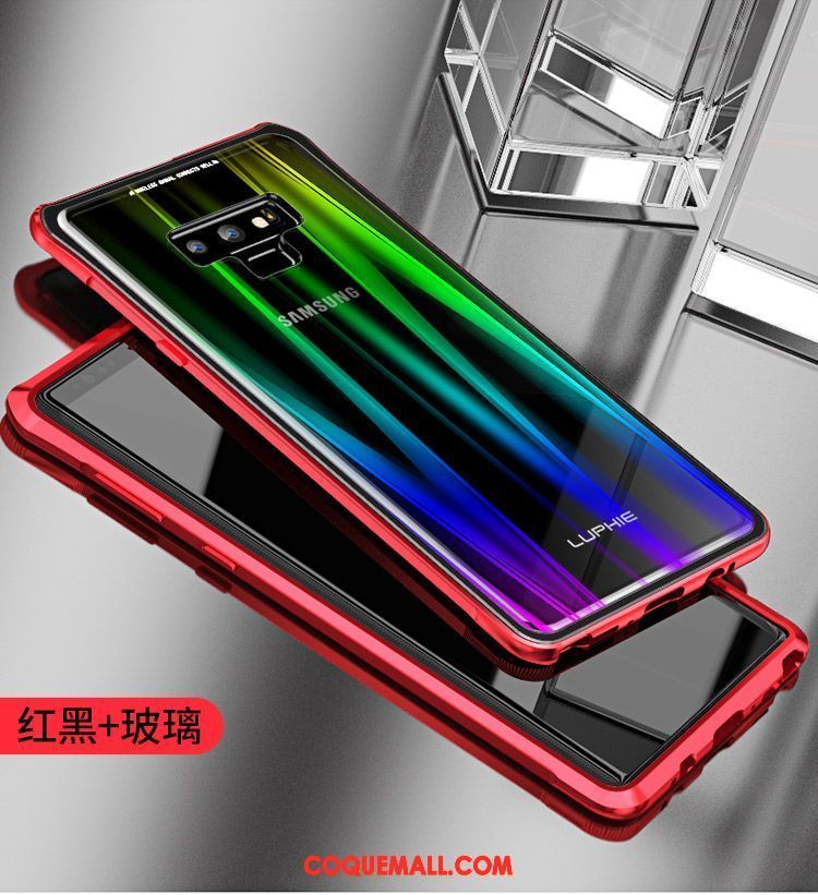 Étui Samsung Galaxy Note 9 Coloré Transparent Tout Compris, Coque Samsung Galaxy Note 9 Verre Noir