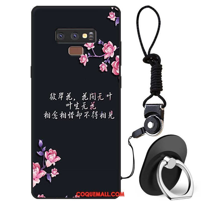 Étui Samsung Galaxy Note 9 Dessin Animé Charmant Peinture, Coque Samsung Galaxy Note 9 Téléphone Portable Bleu