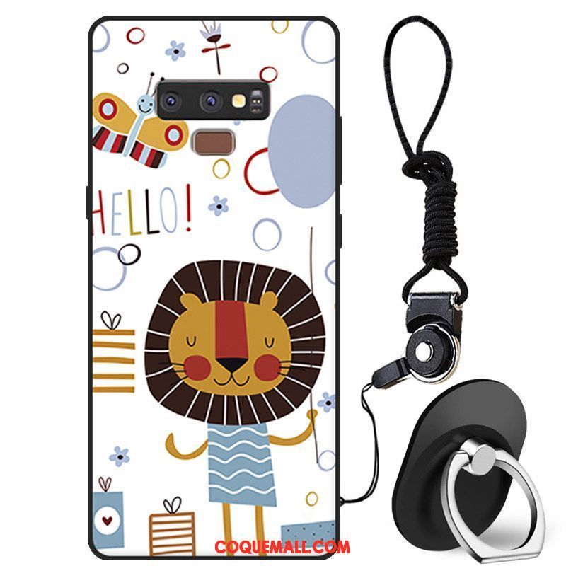 Étui Samsung Galaxy Note 9 Dessin Animé Charmant Peinture, Coque Samsung Galaxy Note 9 Téléphone Portable Bleu