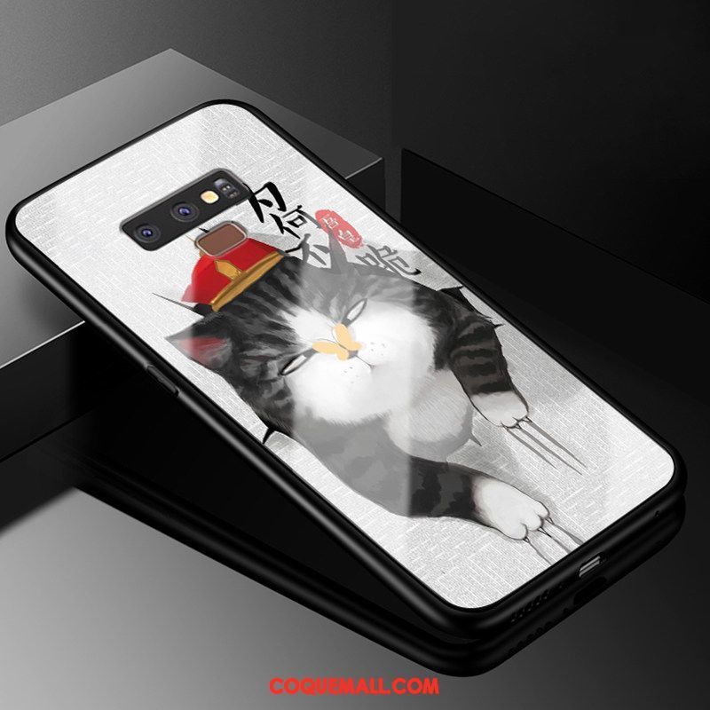 Étui Samsung Galaxy Note 9 Dessin Animé Téléphone Portable Tendance, Coque Samsung Galaxy Note 9 Verre Personnalité