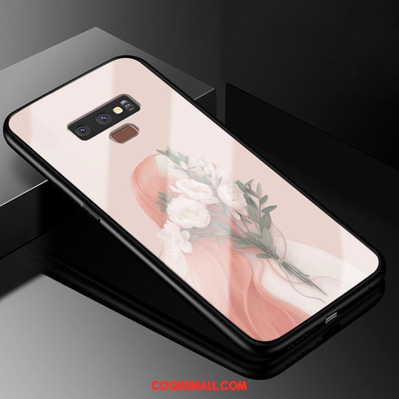 Étui Samsung Galaxy Note 9 Dessin Animé Téléphone Portable Tendance, Coque Samsung Galaxy Note 9 Verre Personnalité