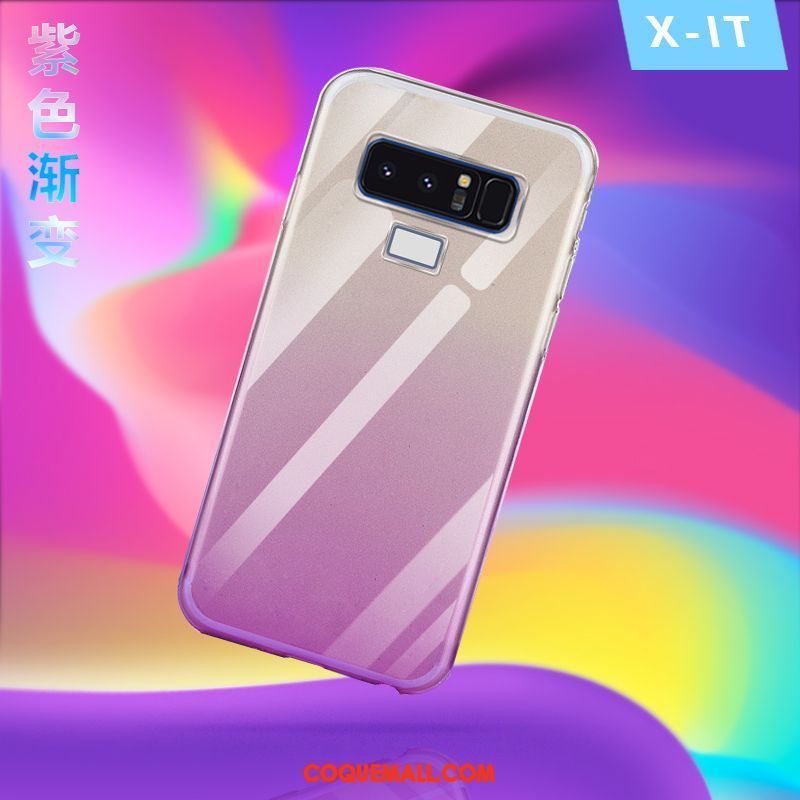 Étui Samsung Galaxy Note 9 Fluide Doux Transparent Protection, Coque Samsung Galaxy Note 9 Tendance Bleu