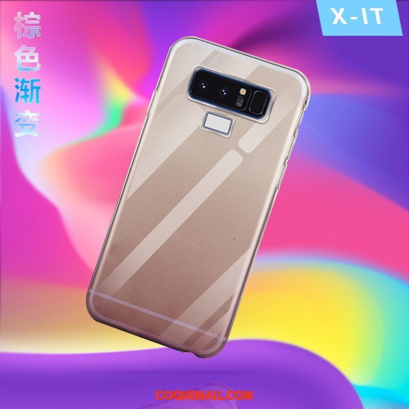 Étui Samsung Galaxy Note 9 Fluide Doux Transparent Protection, Coque Samsung Galaxy Note 9 Tendance Bleu