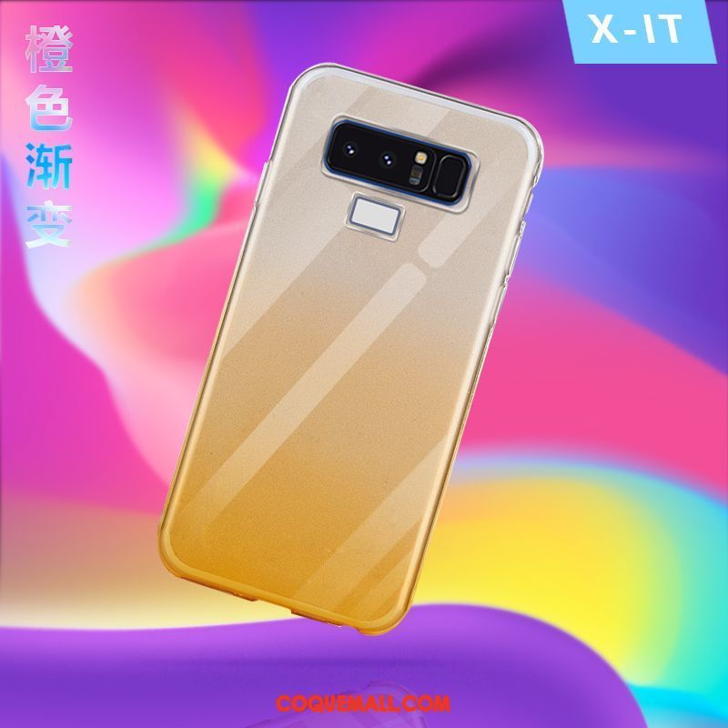 Étui Samsung Galaxy Note 9 Fluide Doux Transparent Protection, Coque Samsung Galaxy Note 9 Tendance Bleu