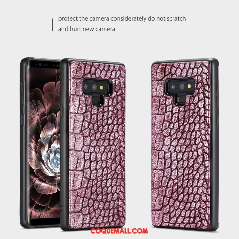 Étui Samsung Galaxy Note 9 Incassable Crocodile Modèle Téléphone Portable, Coque Samsung Galaxy Note 9 Étoile Gris