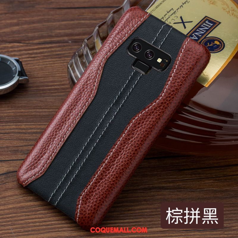 Étui Samsung Galaxy Note 9 Incassable Téléphone Portable Cuir, Coque Samsung Galaxy Note 9 Personnalité Couvercle Arrière