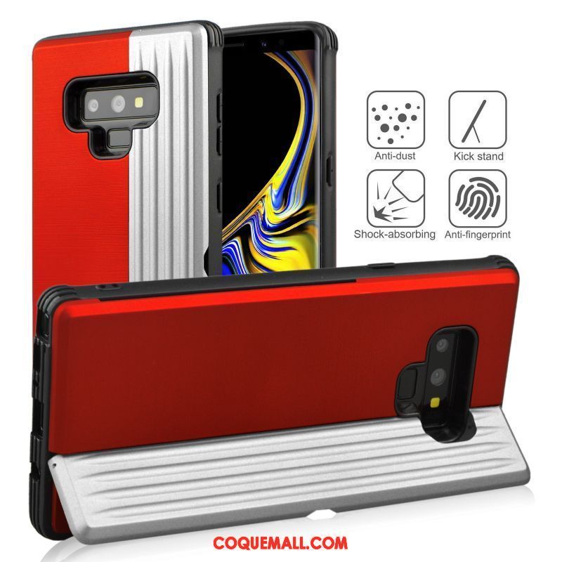 Étui Samsung Galaxy Note 9 Incassable Étoile Téléphone Portable, Coque Samsung Galaxy Note 9 Rouge Protection