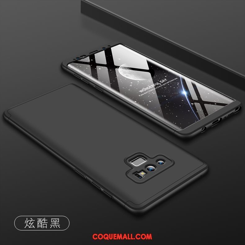 Étui Samsung Galaxy Note 9 Légères Délavé En Daim Noir, Coque Samsung Galaxy Note 9 Étoile Téléphone Portable