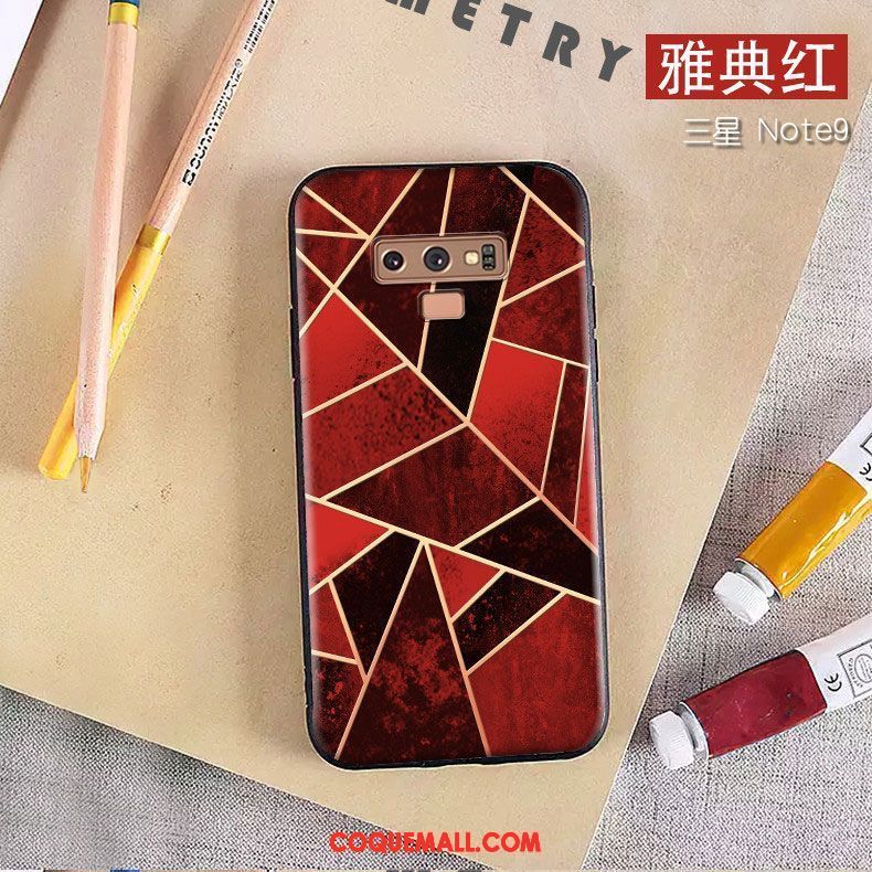 Étui Samsung Galaxy Note 9 Net Rouge Fluide Doux Tout Compris, Coque Samsung Galaxy Note 9 Protection Étoile