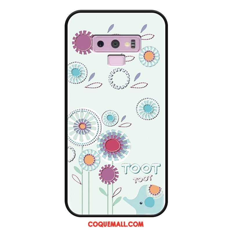 Étui Samsung Galaxy Note 9 Protection Pissenlit Incassable, Coque Samsung Galaxy Note 9 Dessin Animé Silicone