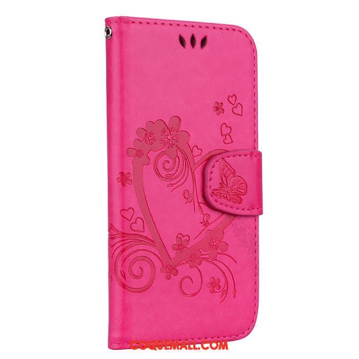 Étui Samsung Galaxy Note 9 Rose En Relief Étoile, Coque Samsung Galaxy Note 9 Téléphone Portable Amour