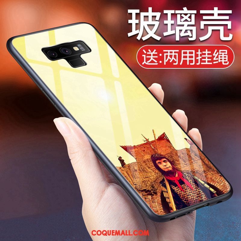 Étui Samsung Galaxy Note 9 Style Chinois Verre Protection, Coque Samsung Galaxy Note 9 Téléphone Portable Vert