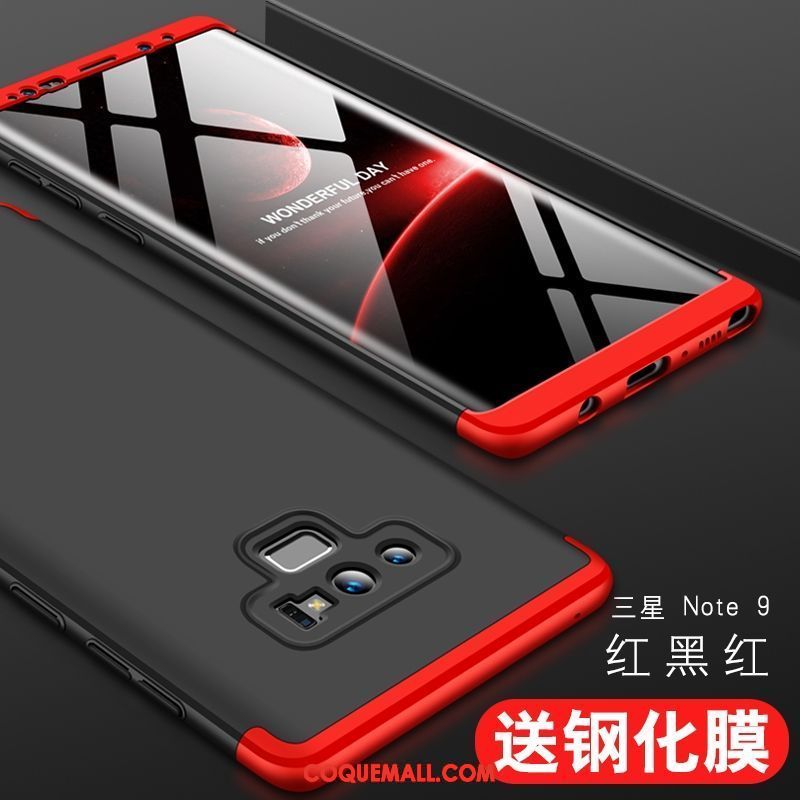 Étui Samsung Galaxy Note 9 Tout Compris Étoile Téléphone Portable, Coque Samsung Galaxy Note 9 Incassable Rouge