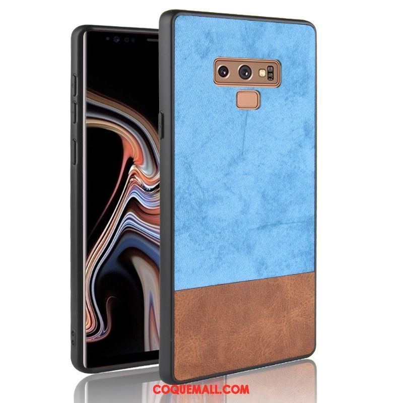 Étui Samsung Galaxy Note 9 Téléphone Portable Denim Étoile, Coque Samsung Galaxy Note 9 Tout Compris Gris