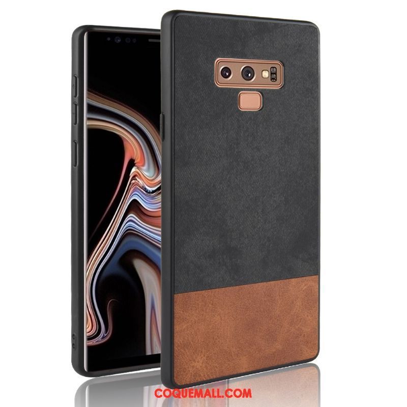 Étui Samsung Galaxy Note 9 Téléphone Portable Denim Étoile, Coque Samsung Galaxy Note 9 Tout Compris Gris