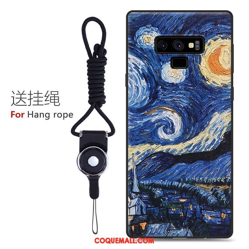 Étui Samsung Galaxy Note 9 Téléphone Portable Peinture Gaufrage, Coque Samsung Galaxy Note 9 Personnalité Étoile