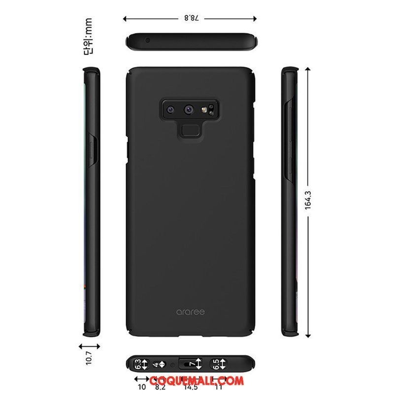 Étui Samsung Galaxy Note 9 Téléphone Portable Très Mince Couleur Unie, Coque Samsung Galaxy Note 9 Étoile Authentique