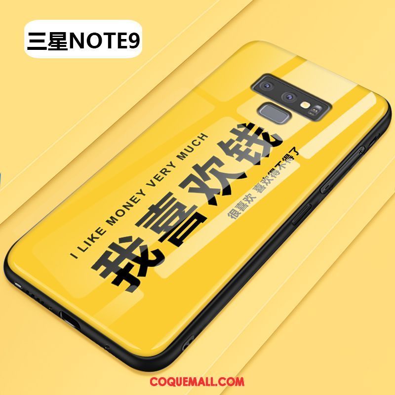 Étui Samsung Galaxy Note 9 Verre Trempé Personnalité Étoile, Coque Samsung Galaxy Note 9 Tendance Téléphone Portable