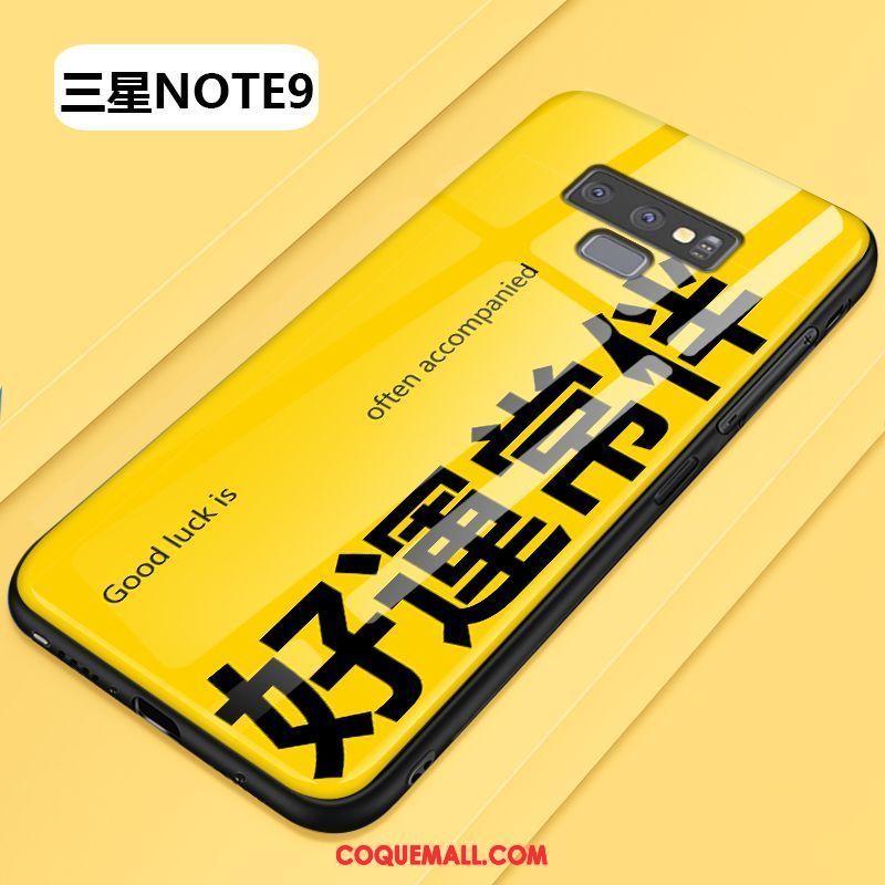 Étui Samsung Galaxy Note 9 Verre Trempé Personnalité Étoile, Coque Samsung Galaxy Note 9 Tendance Téléphone Portable