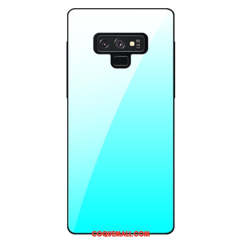 Étui Samsung Galaxy Note 9 Violet Bleu Ciel Étoilé, Coque Samsung Galaxy Note 9 Verre Étoile