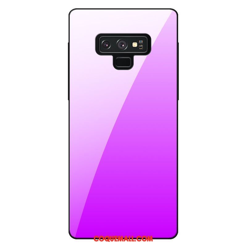 Étui Samsung Galaxy Note 9 Violet Bleu Ciel Étoilé, Coque Samsung Galaxy Note 9 Verre Étoile