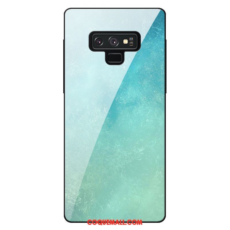 Étui Samsung Galaxy Note 9 Violet Bleu Ciel Étoilé, Coque Samsung Galaxy Note 9 Verre Étoile